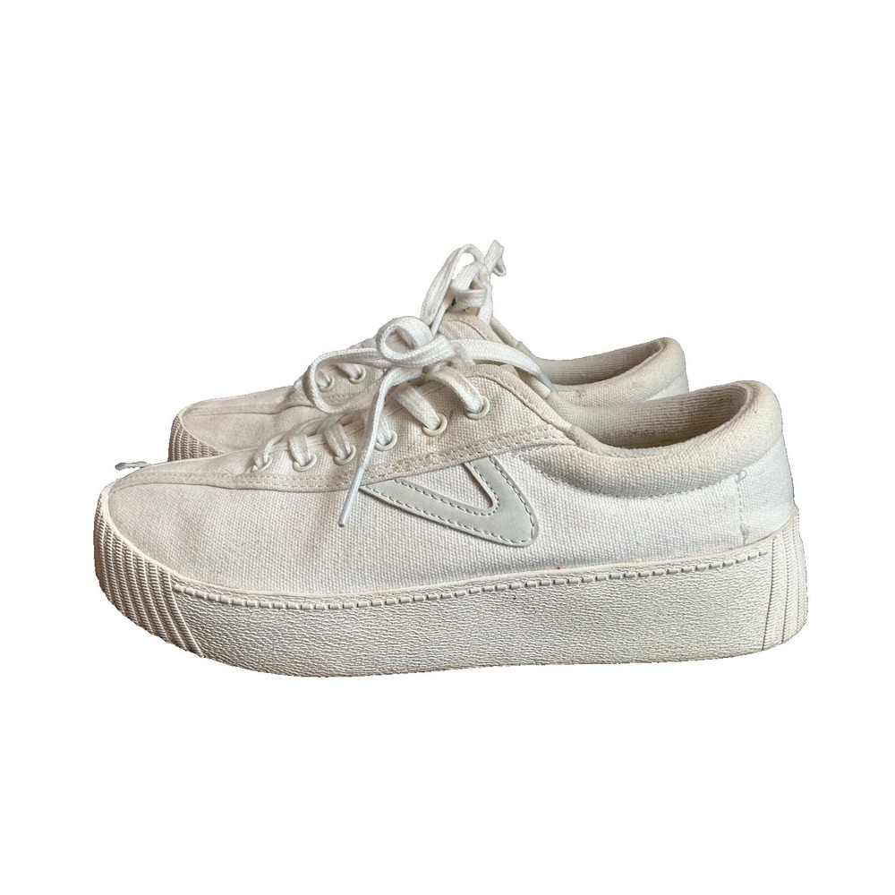 Tretorn Nylite Plus Canvas Sneakers White Women's 7.5 Casual Shoes